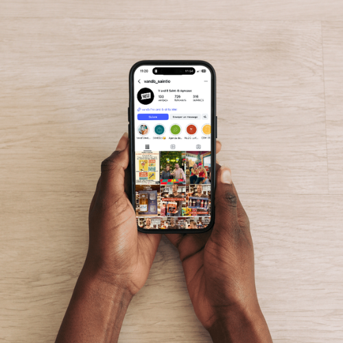 V and B reseaux sociaux stratégie